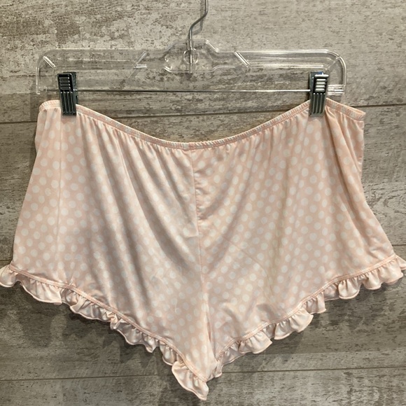 Betsey Johnson 2 Piece Pink White Polka Dot Silky Pajama Set Large - Picture 5 of 7